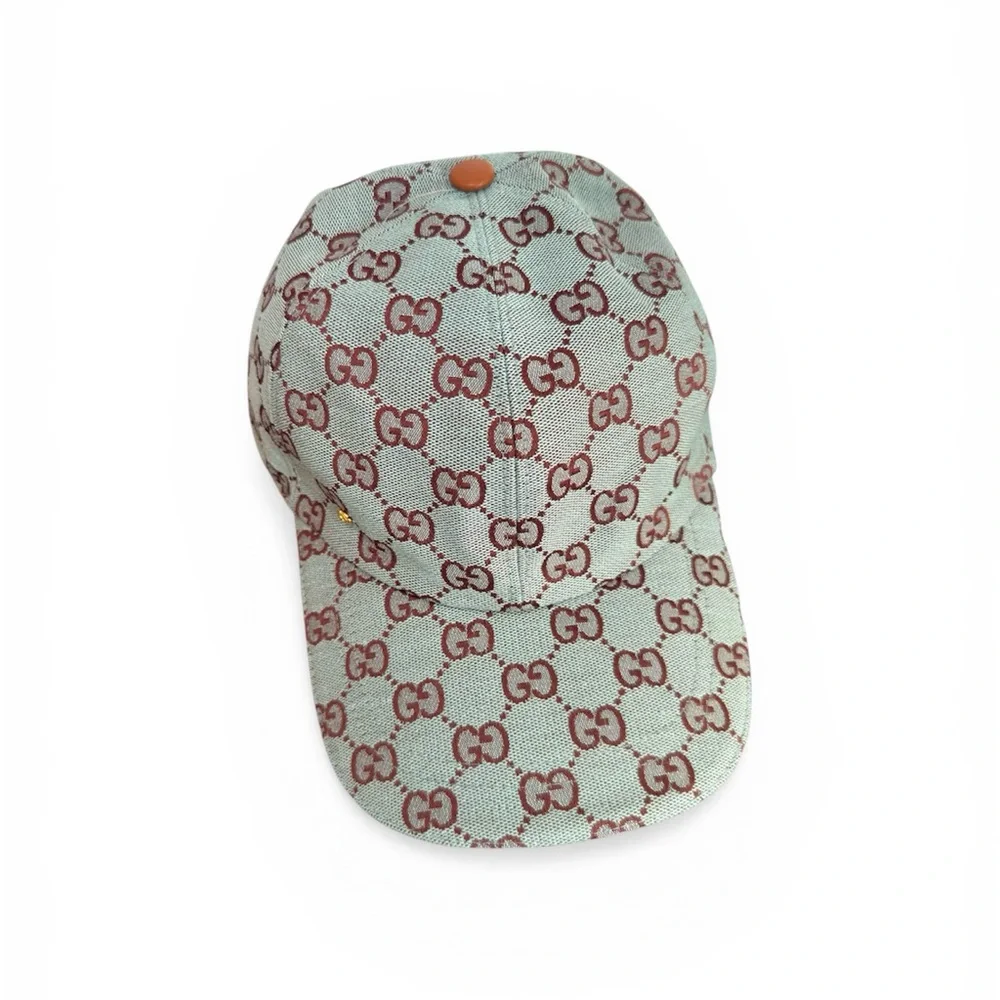 Gucci Turquoise GG Monogram Baseball Cap - Picture 2 of 3